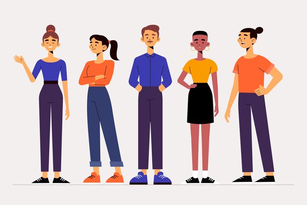 Group of people illustration pack