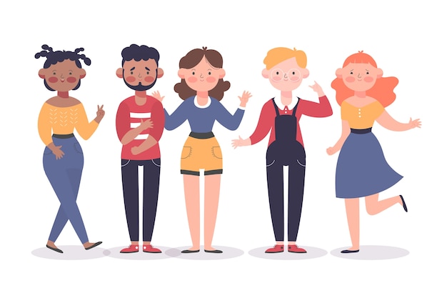 Free vector group of people illustration