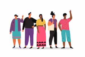 Free vector group of people illustration