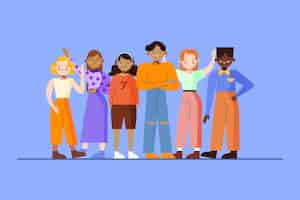 Free vector group of people illustration