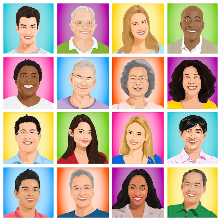 無料Vector 人々のグループ
