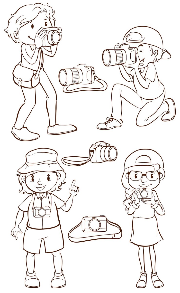 Free Vector group of photographers