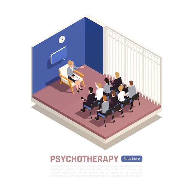 Group psychotherapy isometric composition