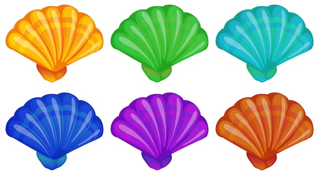 Free vector a group of shells