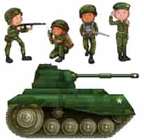 Free vector a group of soldiers