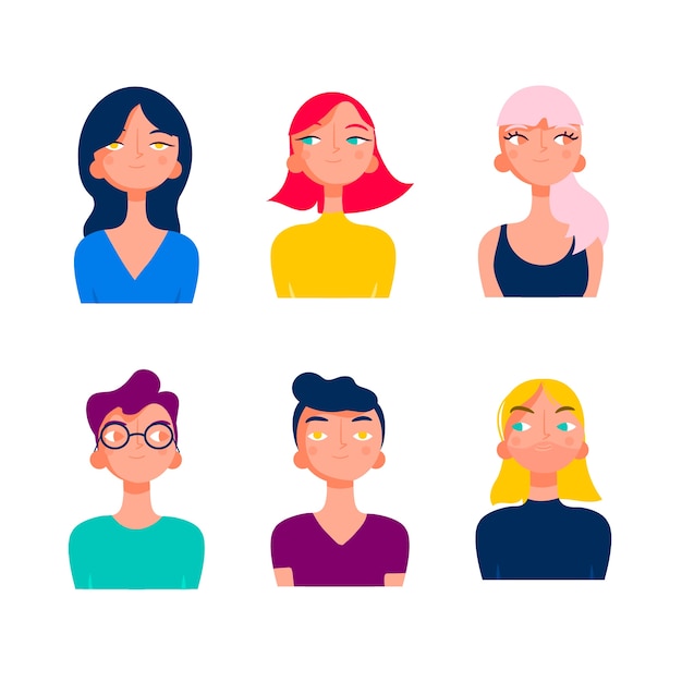 Free vector group of young people diversity