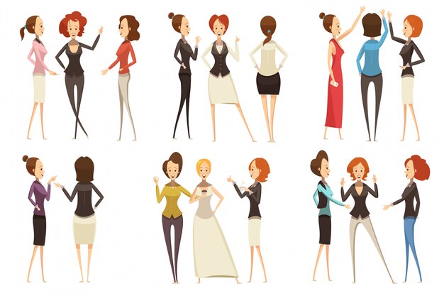 Groups of smiling businesswomen 