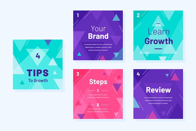 Grow your brand instagram tips template