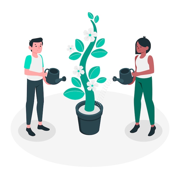 Free vector growing concept illustration