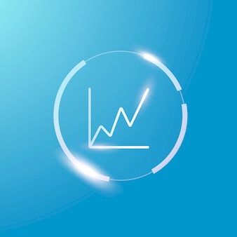 Free vector growing graph icon business analytics chart symbol