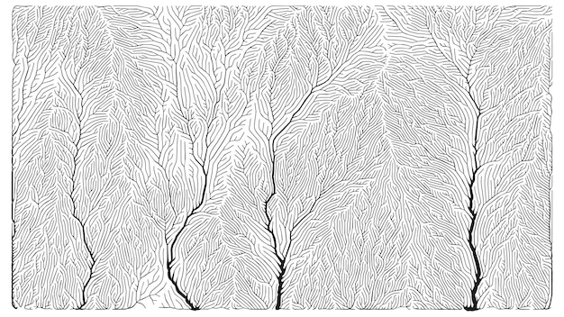 Бесплатное векторное изображение Характер роста генеративно-ветвящаяся структура органическая сетка сосудов текстура