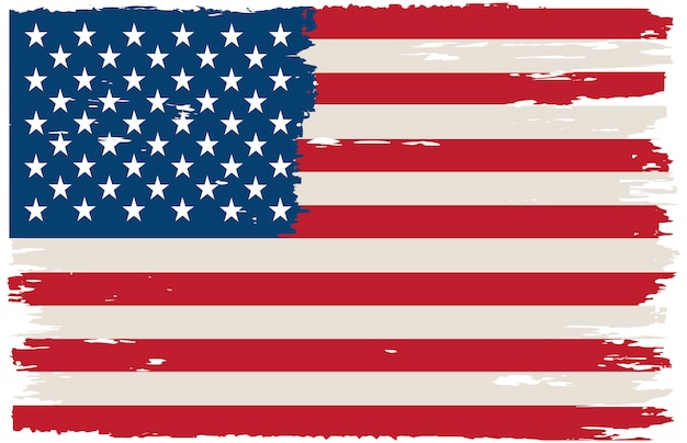 Grunge american flag Premium Vector