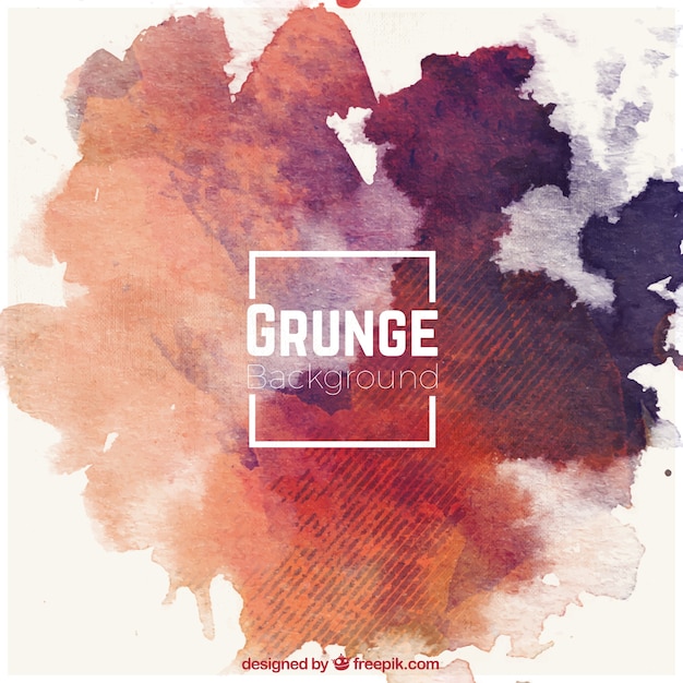 Free vector grunge background in watercolor style