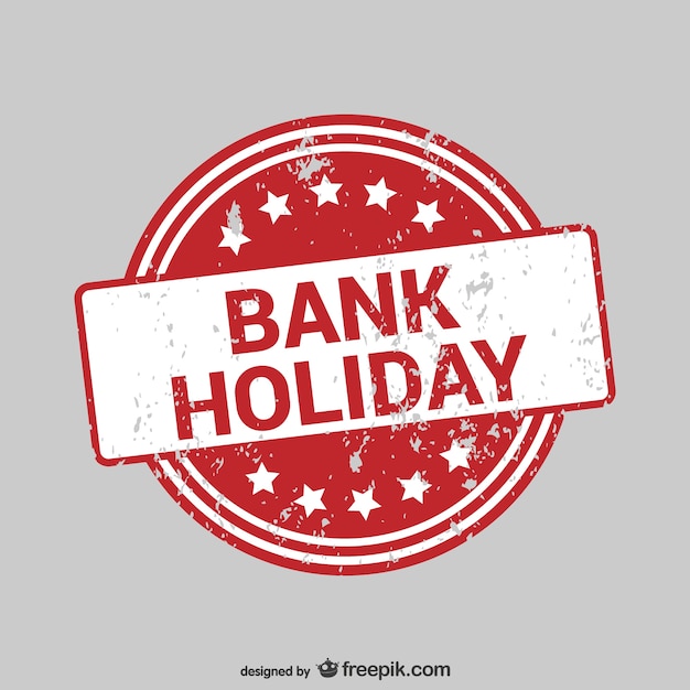 Grunge bank holiday label