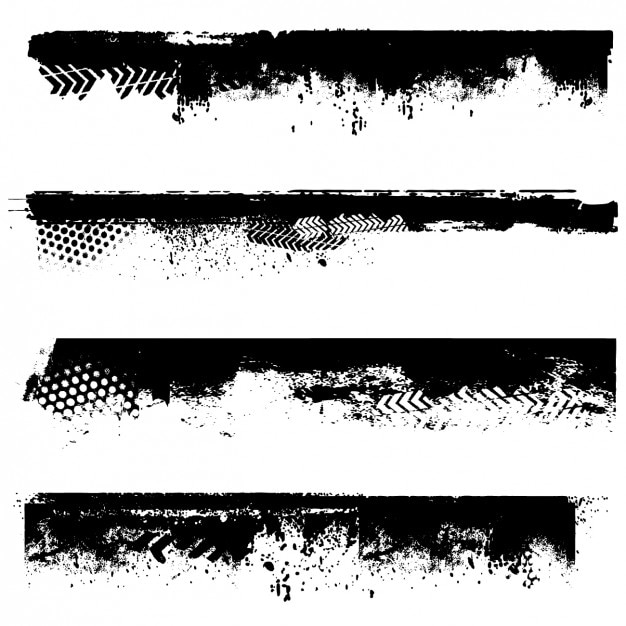 Free vector grunge black borders