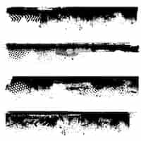 Free vector grunge black borders