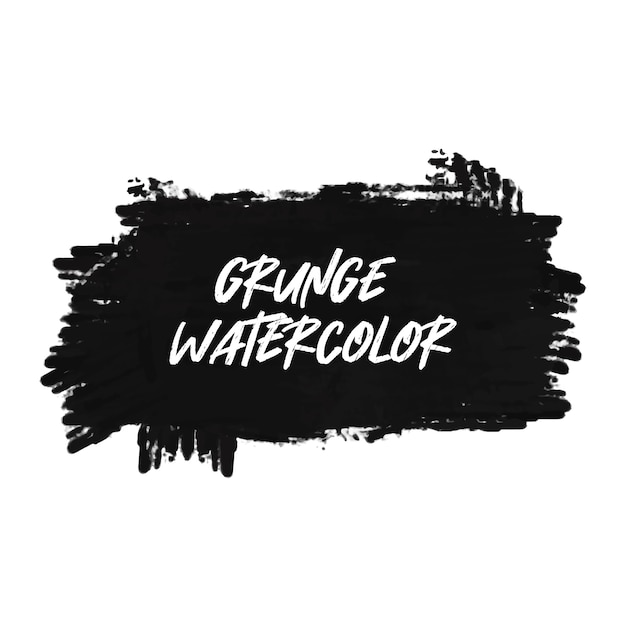 Grunge black watercolor banner