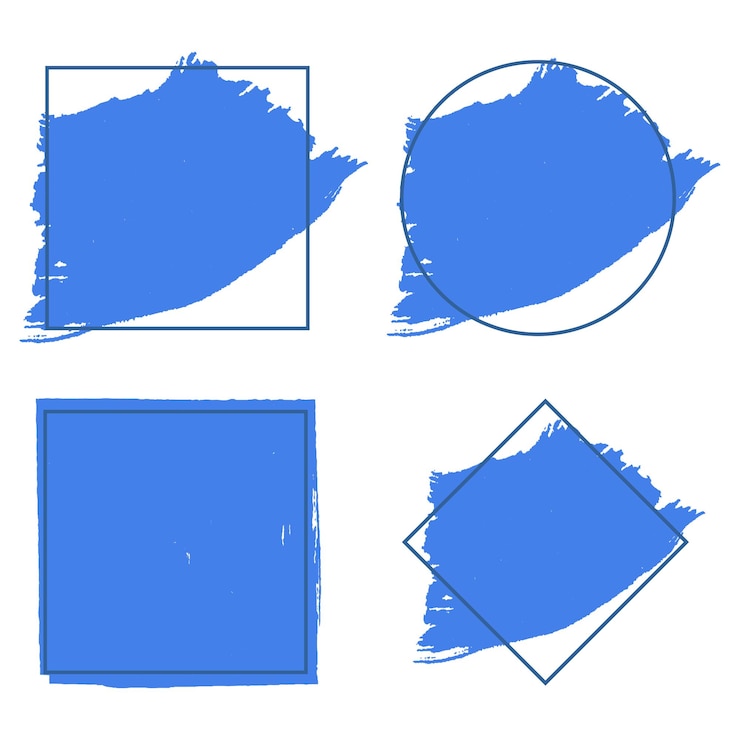 मुफ़्त वेक्टर grunge brush stroke frames set