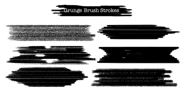 Grunge brush strokes collection