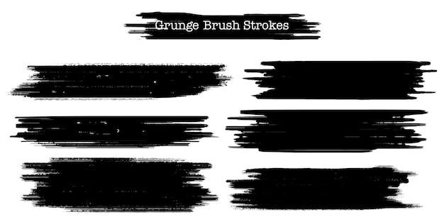 Grunge brush strokes collection