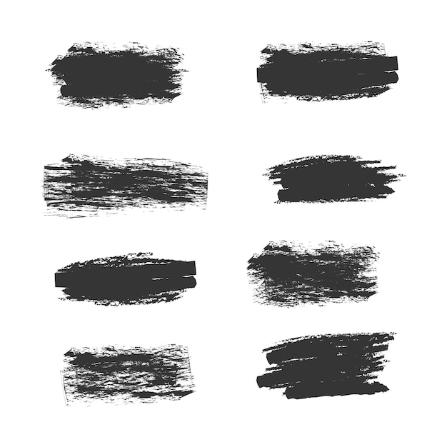 無料ベクター grunge brushes collection