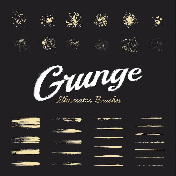 Free Vector grunge brushes set