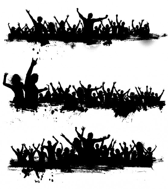 Free vector grunge crowd scenes