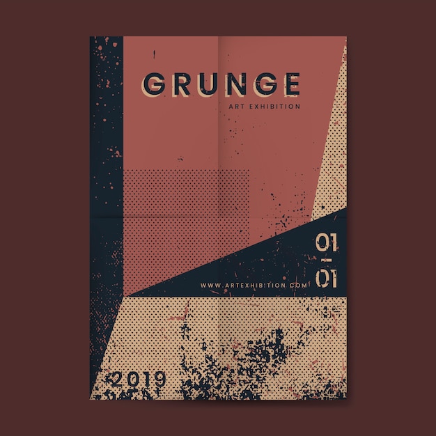 Free vector grunge distressed texture poster