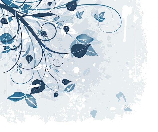 Grunge floral background