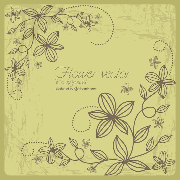 Free vector grunge flower background