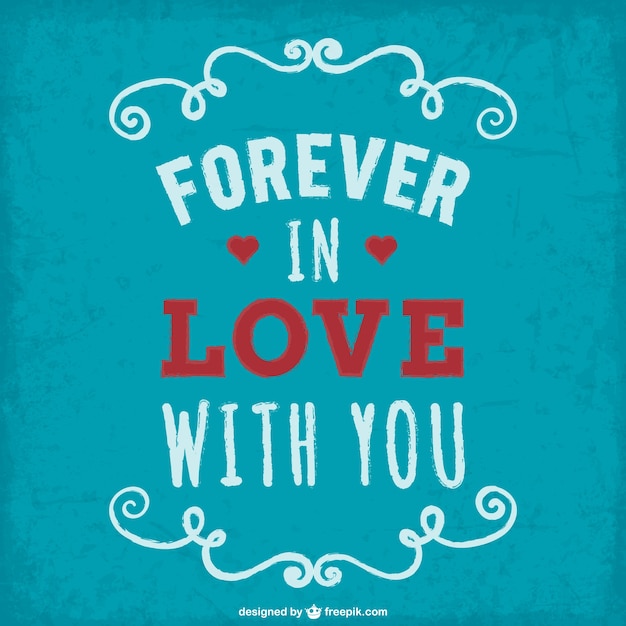 Free vector grunge forever in love vector