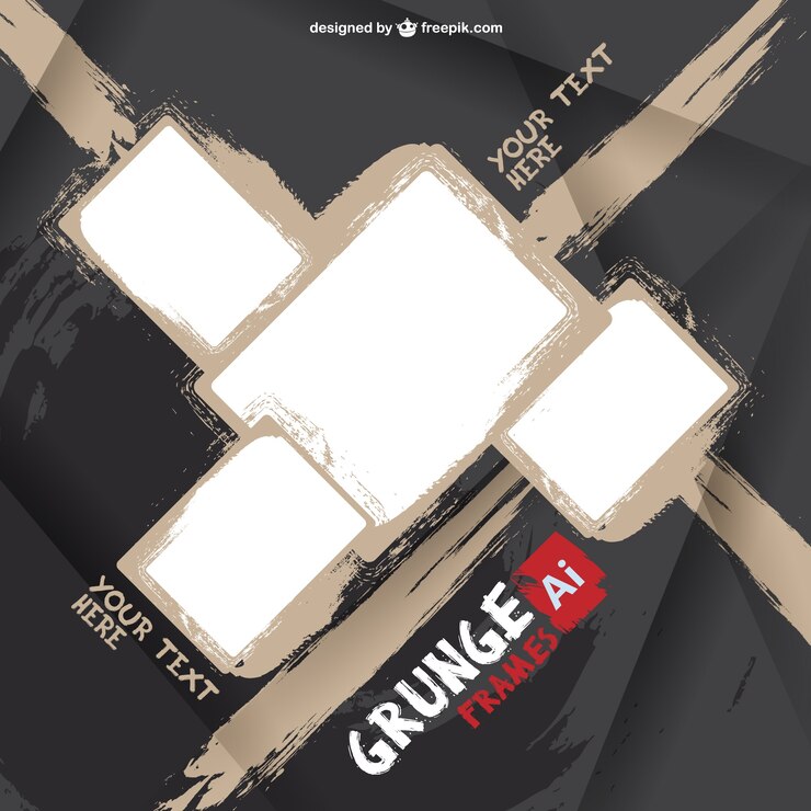 Free Vector grunge frames template 