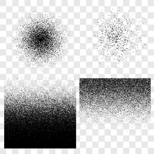 プレミアムベクター 粒状の砂のテクスチャ ノイズ グラジエントグラデーション 汚れた歪みのあるエフェクト ベクトルの背景セット