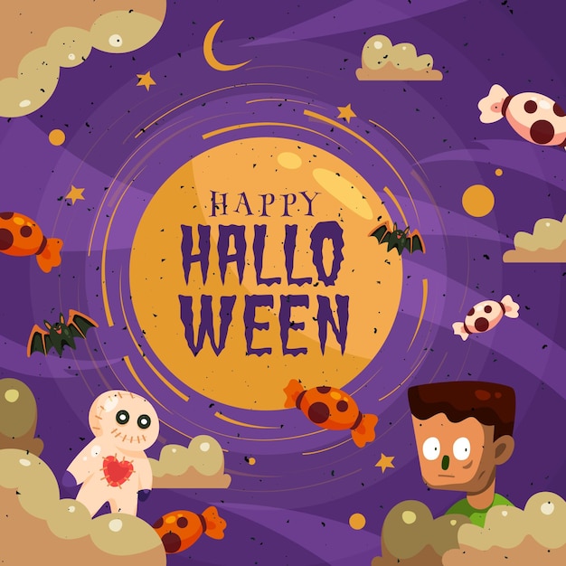 Grunge halloween background