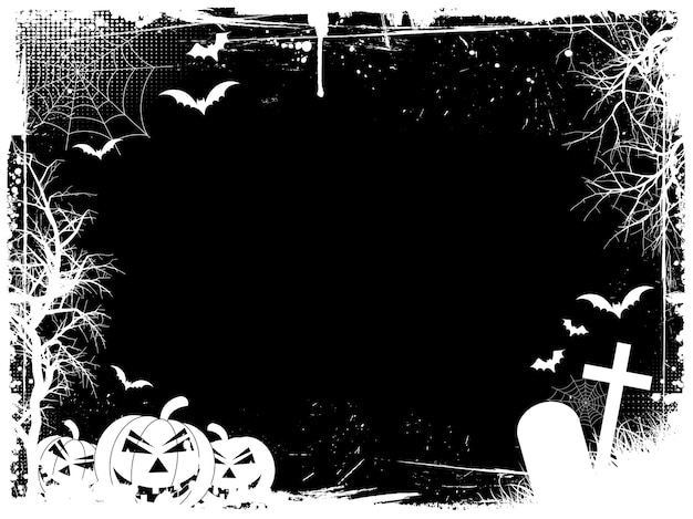 Grunge halloween border