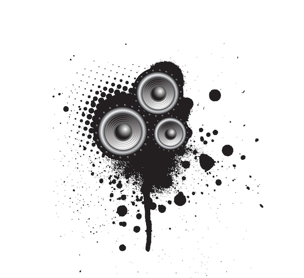 Free vector grunge party speaker designxdxaxdxa