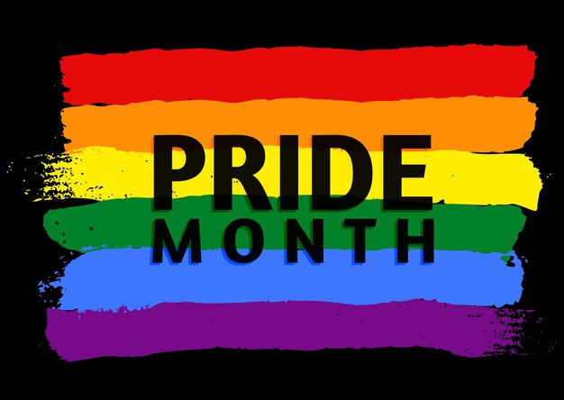 Grunge pride month flag background