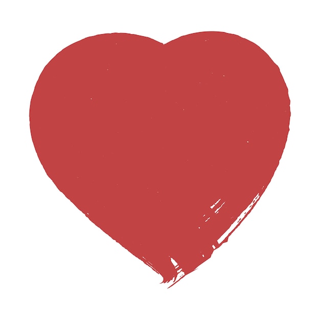 Free vector grunge red love heart