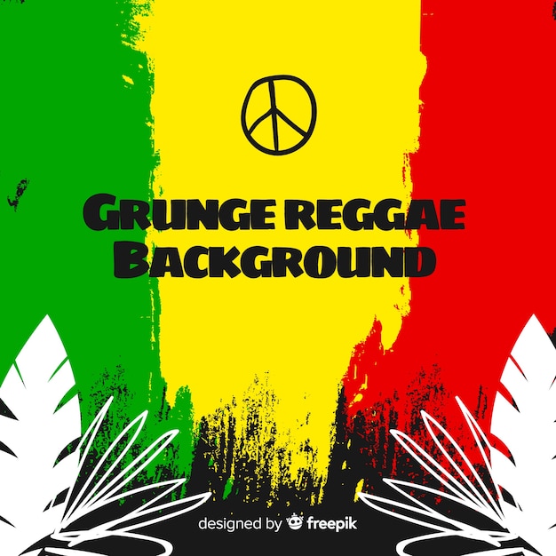 Vettore gratuito sfondo stile reggae grunge