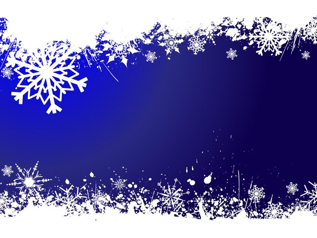 Grunge snowflake background