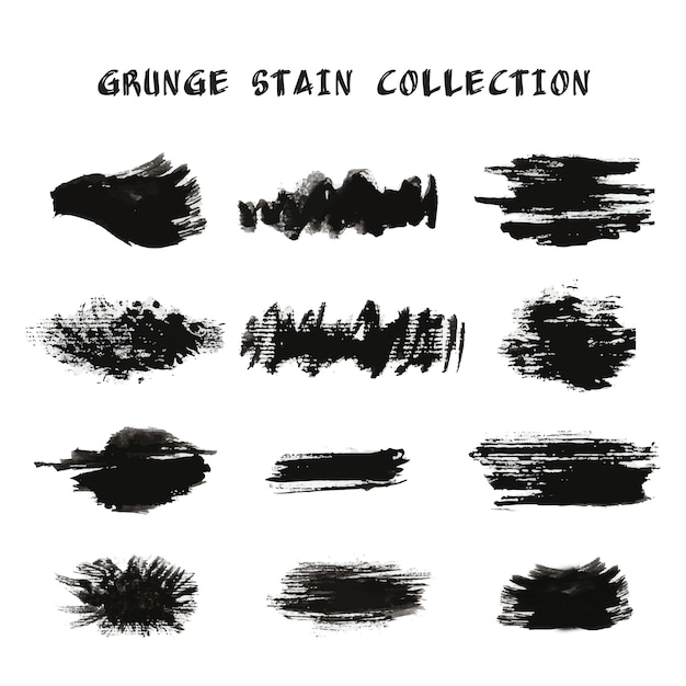 Free vector grunge stain collection