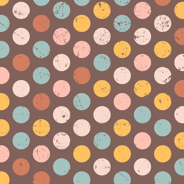 Free vector grunge style polka dot background