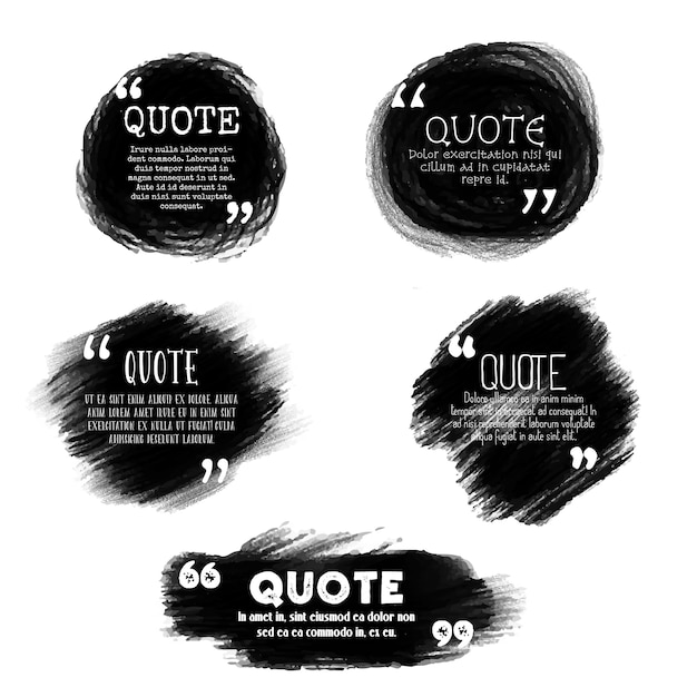 Grunge style quotation templates