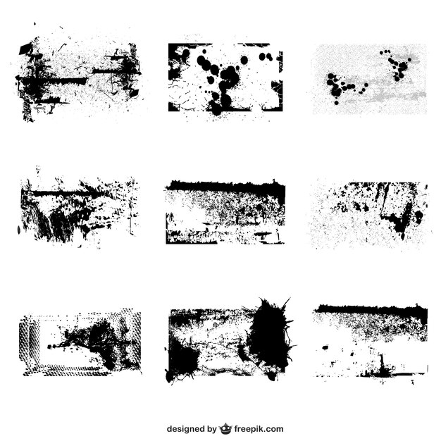 Grunge texture backgrounds set 