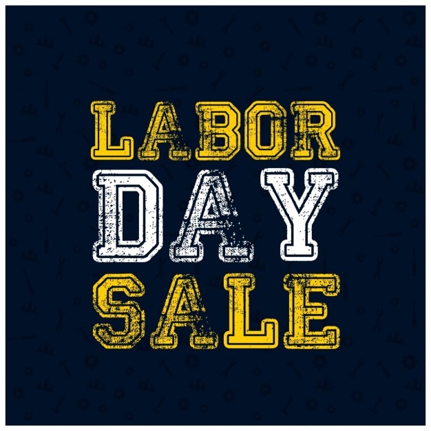 Grunge typography labor day sale poster