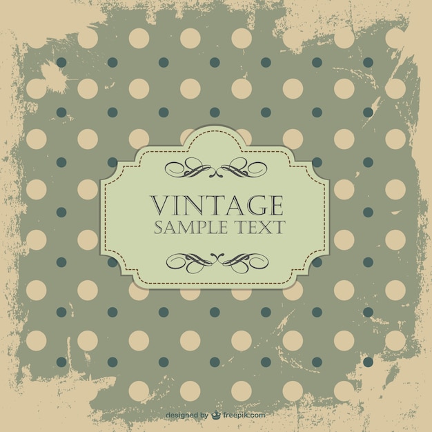 Free vector grunge vintage template