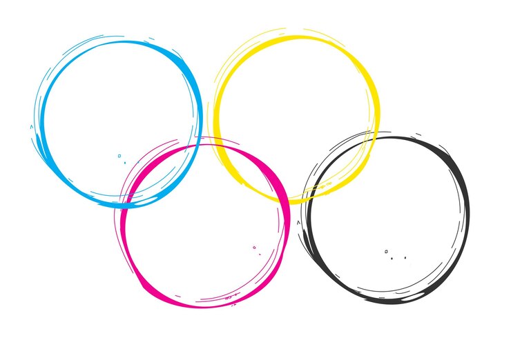 Бесплатный Вектор грунтовый стиль cmyk цвета круглая форма дизайн фона