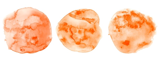 Grungy style handpainted orange watercolor banner in collection