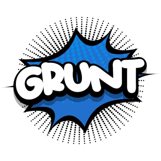 Free vector grunt comic book explosion bubble vector illustration