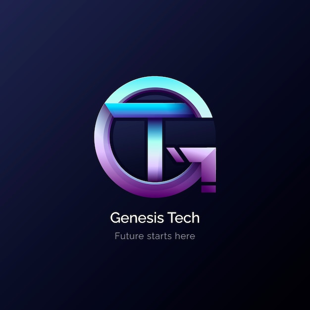 Free vector gt logo design template